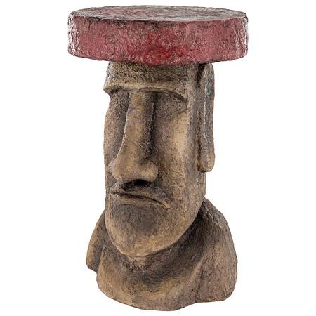 Design Toscano Easter Island Polynesian Moai Sculptural Side Table JQ12149